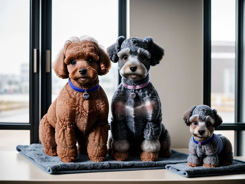 Pelaje de doble capa de un Schnauzer antes del stripping manual, pelo duro y subpelo diferenciados
