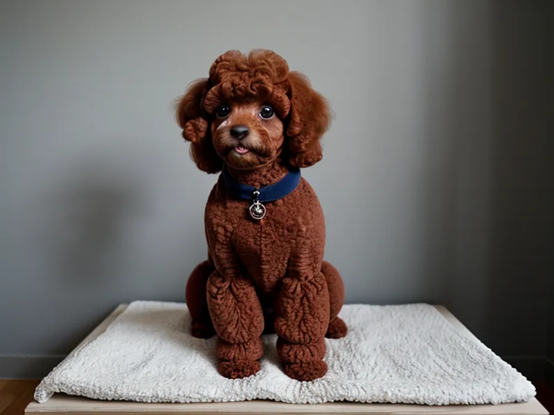 Perro oliendo con calma una máquina de corte apagada antes de subir a la mesa de peluquería canina