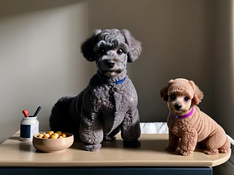 Mascarilla N95 de alta filtración junto a herramientas de peluquería canina profesional