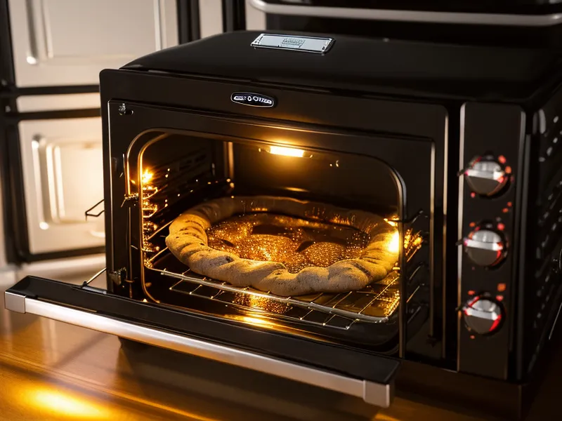 Galletas para perros horneándose en un horno eléctrico de 50 litros