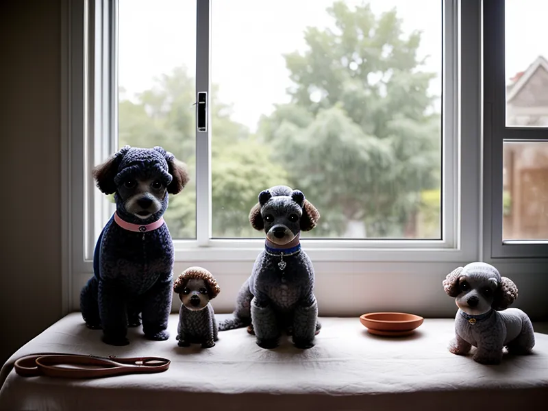 Perro esperando un premio casero con forma de hueso cerca de la mesa de peluquería.