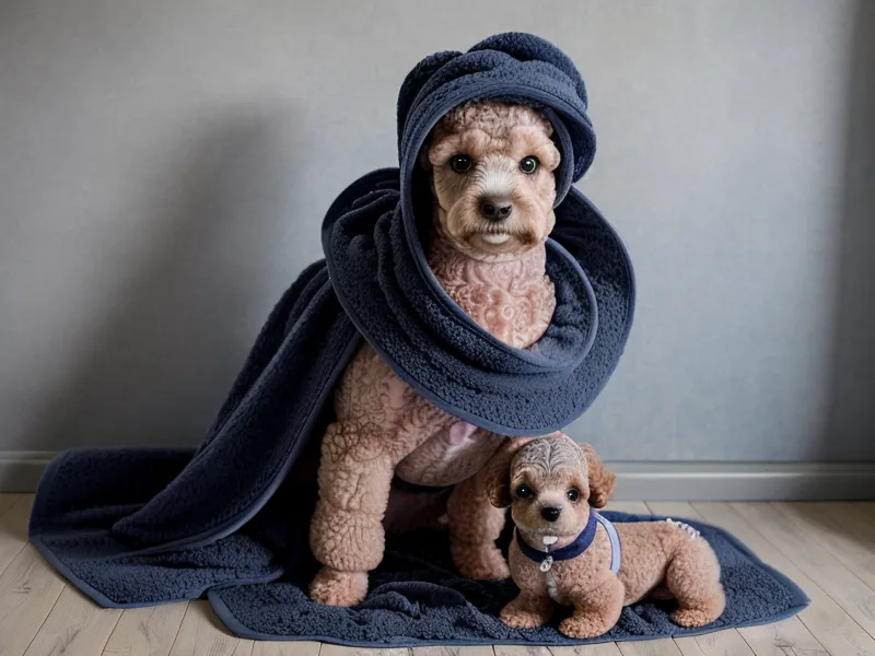 Problemas de piel en perros: peluquera canina revisando dermatitis y salud canina antes del baño