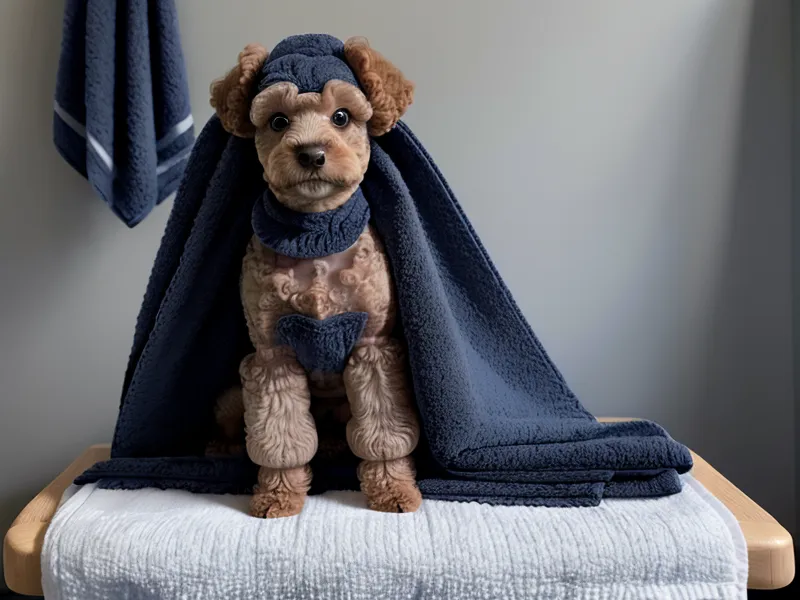 Teléfono móvil documentando el estado de la piel del perro durante la sesión de peluquería canina